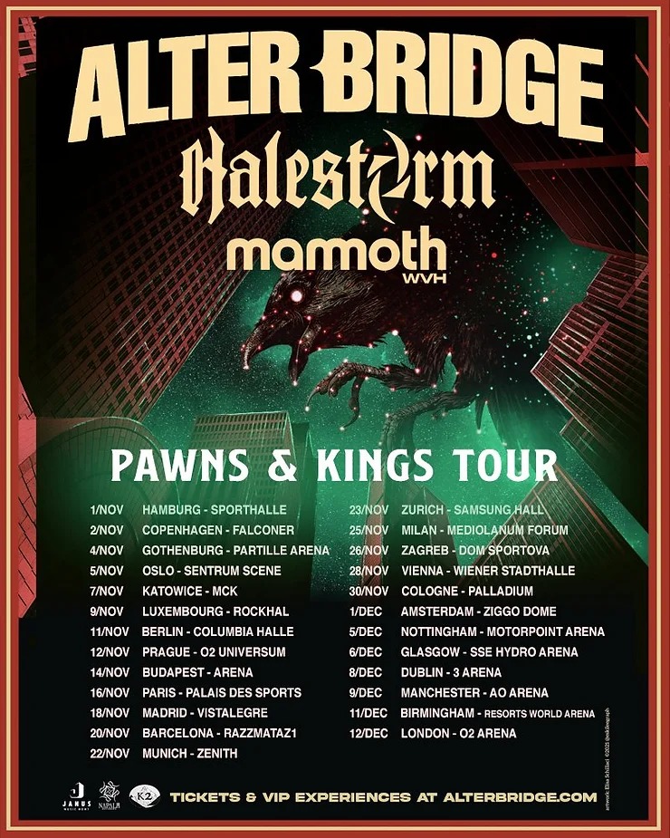 Alter Bridge Tour Poster