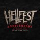 Hellfest Anniversary logo on a dark textured background with red 'ANNIVERSARY' text and dates June 17–20, 2027+.